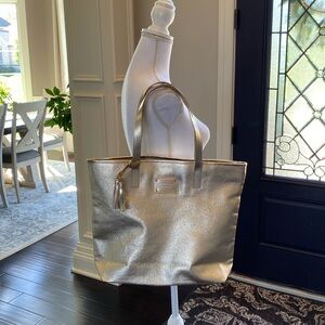 Michael Kors Gold Carryall Tote Bag